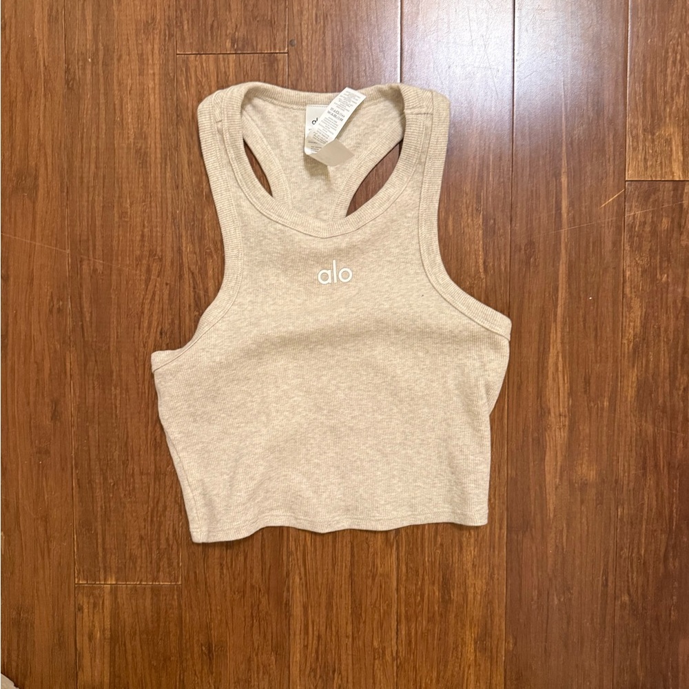 ALO Yoga Tank Crop Top - Taupe